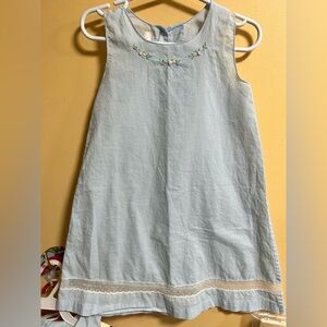 Vintage Strasburg Light Blue Baby Dress